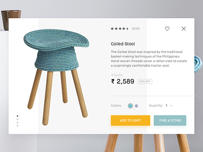 Product Detail Page design e commerce furniture love product ubershift