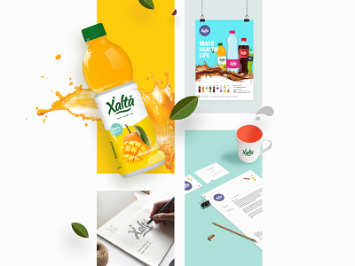 Xalta Branding art bottle branding colours design identity juice logo packaging xalta