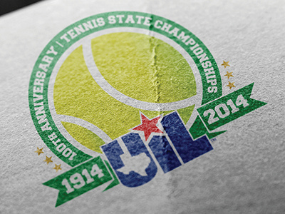 UIL Tennis 100th Anniversary Logo high school logo sports state championship tennis texas uil