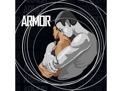 Armor ai armor design drawig girl illustration illustration line type ui vector vectorillustration