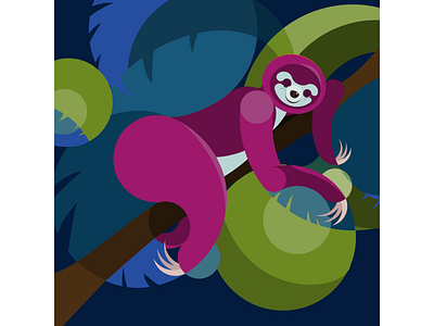 Sloth ai aimal design drawig figure flat illustration sloth sloth animal vector vectorillustration