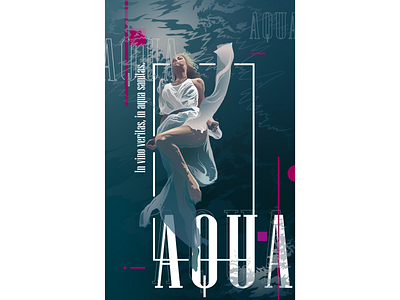 Aqua ai aqua design digital arts drawig figure font girl illustration girl under water gradient illustration illustration art illustrator poster poster art typogaphy ui vector vector illustrator water