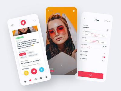 Dating App - Exploration clean ui comunication dating dating app design filter minimalist mobile app social app social network tinder uidesign ux design