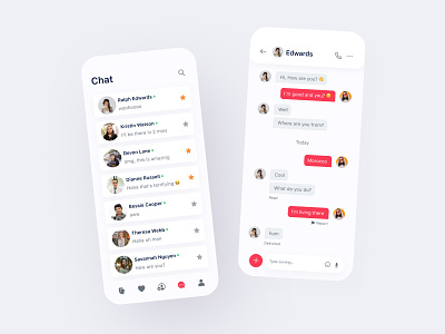 Messing App chating clean communication initiative message app minimal mobile app design mobileinspiration uiuxdesign