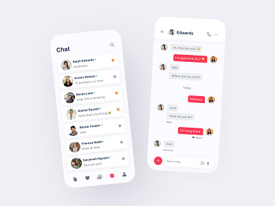 Messing App chating clean communication initiative message app minimal mobile app design mobileinspiration uiuxdesign