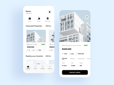 Real Estate Property 2022 trend apartment broker building dribbble2022 home rental house minimal mobile app property property records real estate agent realtor ui user experience user interface ux