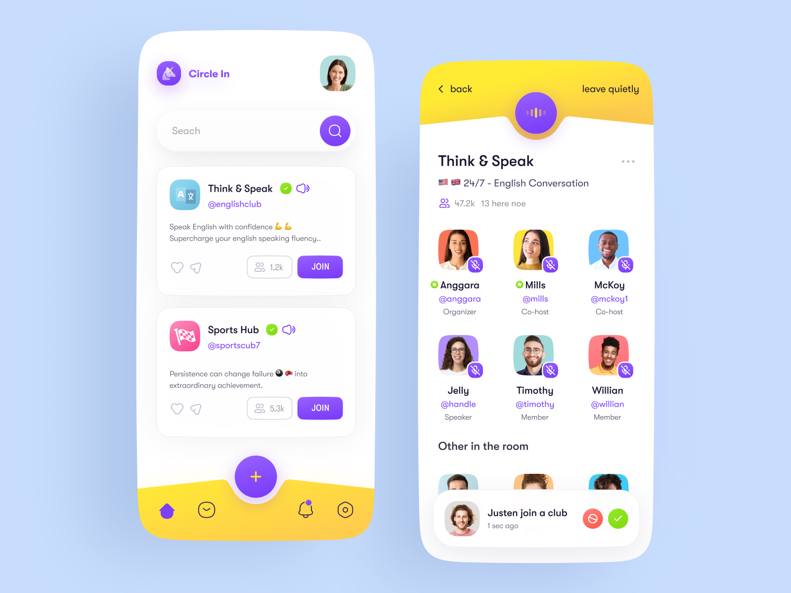 Social Audio App by Hafiz Ibrahim on Dribbble