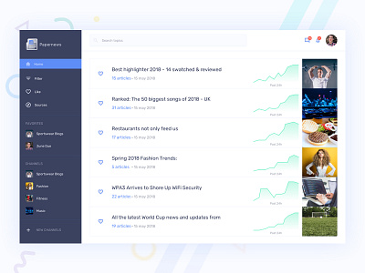 Dashboard News admin app dashboard design interface news papernews ui ux webapp