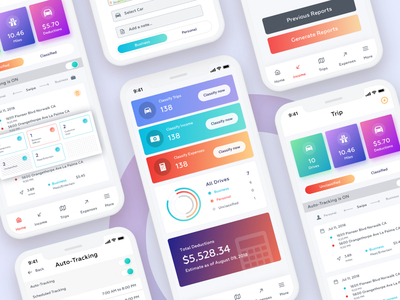 Expenses Mileage Tracker App Ui calculator dashboard expenses expenses tracker mileage tracker trips ui design
