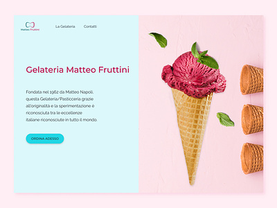 Gelateria figma food and drink gelato icecream invisionstudio ui webdesign wireframe
