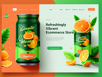 Ui Design for a Drink store branding cold drink color drink graphic design landing page ui uiux ux webdesign website