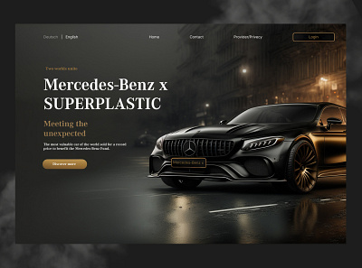 Mercedes - Auto Firma app branding car car branding car design car website darltheme design frontend gold and balck mobile site ui ui design ux web design webdesign