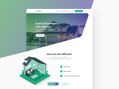 Homerent Website design edge home page homepage house modern ui userexperience userexperiencedesign userinterface userinterface design ux website website design