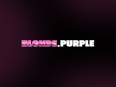 BLONDE.PURPLE Logo blur design film gaussian graphic design logo logo design logodesign logodesigner logodesignersclub movie pink pulp fiction pulpfiction purple retro vector