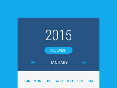 Flat Calender Widget