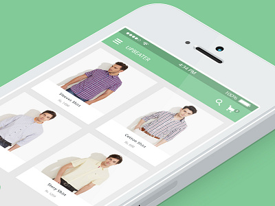 Upbeater App app ecommerce fashion ios mobile product psd shop ui ux