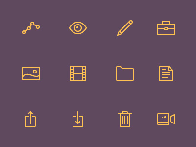 Modern Minimal Icons ai clean flat icons minimal modern icons