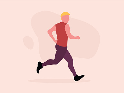 Jogging illustration jogging man