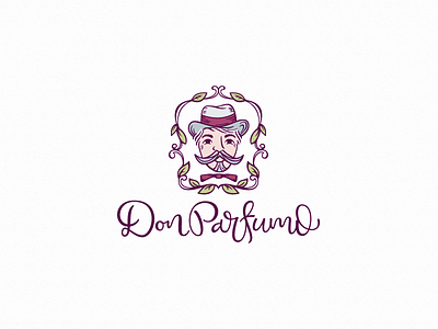 Don Parfumo calligraphy character don gentleman illustration lettering logo logotype man nature perfume sir type