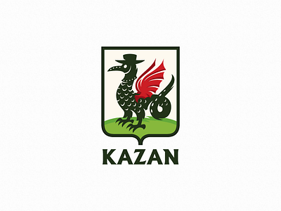 Kazan dragon illustration kazan logo logotype plague plague doctor quarantine stayathome zilant