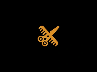 plane barbershop beauty branding comb haircut hairdresser logo logotype minimalism plane rocket scissor speed vector