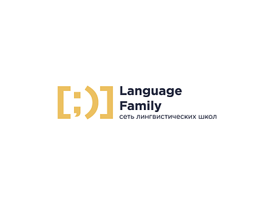 Language Family design language linguistics logo logotype result satisfied school smile teacher transcription typography vector