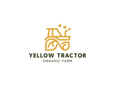 Yellow tractor