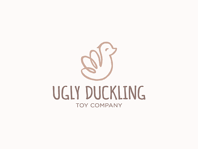 Ugly duckling baby childhood children duck duckling kids logo logotype production shop swim toy