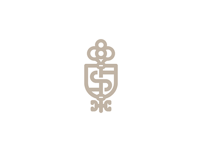 Shield and key business coat of arms finance heraldry house key knowledge logo logotype monogram monoline premium real estate realtor secret trade