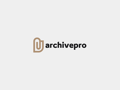 Archivepro archive documents logo logotype minimalism paper paper clip security typogaphy
