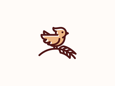 Crumb bakery bird bread cute logo logotype minimalism spica