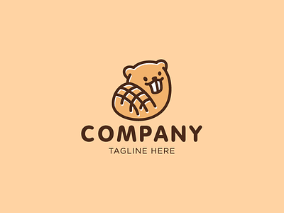 Cute Beaver Logo