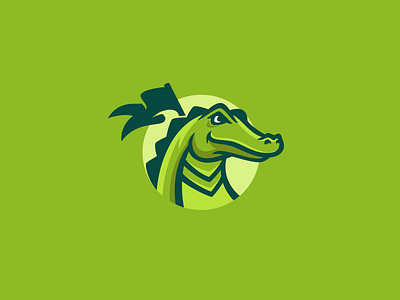 Alligator With Flag Logo alligator character crocodile esports flag logo logotype sport tourism travel