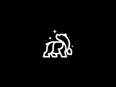 Minimalistic Bear Logo animal bear beast character logo logotype minimalism monoline zoo
