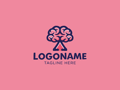 Explosive brain arrow bigbang brain creative growth logo logotype promotion smart tree