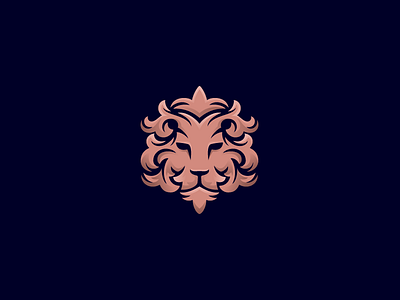Ornamental lion logo animal character king lion logo logotype luxory ornamental premium zoo