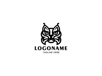 Lynx logo character logo logotype lynx minimalism modern nature