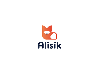 Alisik character children fox geometric heart kids logo logotype love minimalism nature parents toy