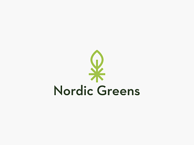 Nordic Greens food garden greenhouse logo logotype nature sprout vegetables