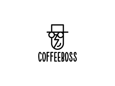 Coffeeboss boss cafe character coffee energy logo logotype man minimalism