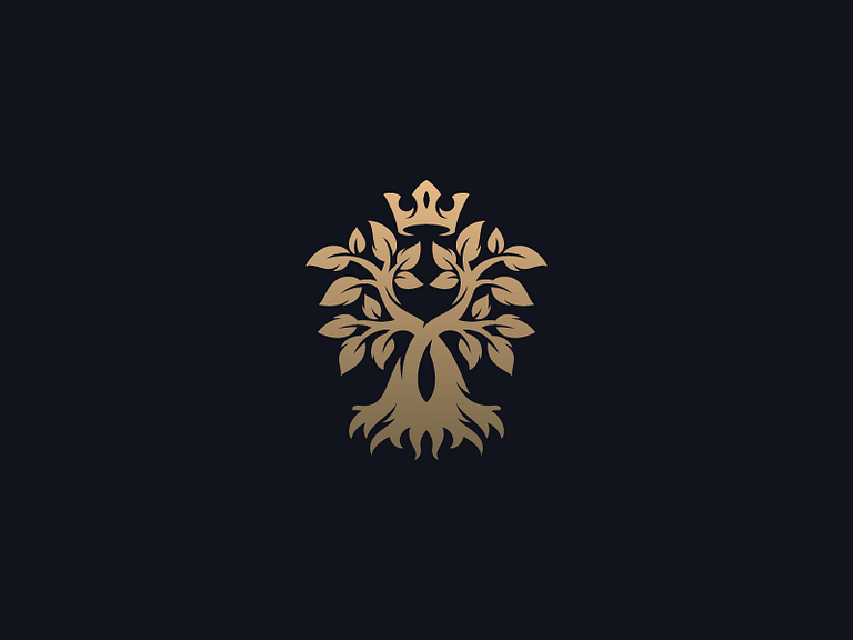 Golden Royal Tree Logo by Darina Darvin on Dribbble