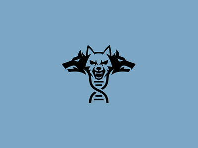 Cerberus cerberus dna dog logo logotype monster mutant science wolf