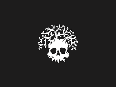 Sprouting Skull character death illustration logo logotype nature scull sprout tree