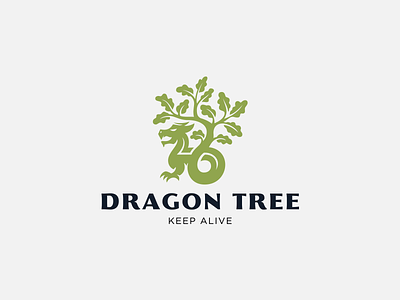 Oak dragon logo coat of arms dragon heraldry logo logotype nature oak tree