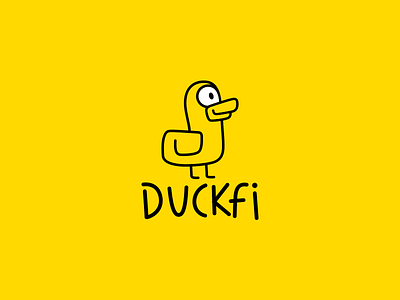 Duckfi character crazy duck logo logotype minimalism nft