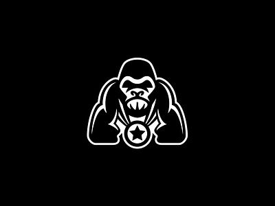 Brutal Gorilla Winner Logo character fitness gorilla gym logo logotype nature sport winner