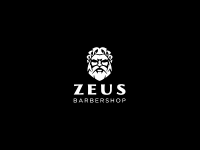 Zeus barbershop character god king lightning logo logotype man minimalism zeus
