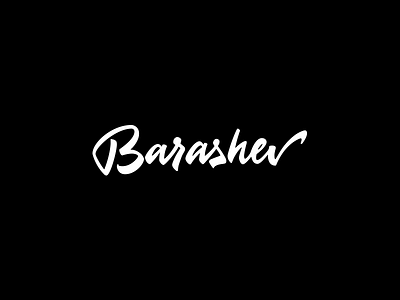 Barashev brushpen calligraphy lettering logo logotype minimalism