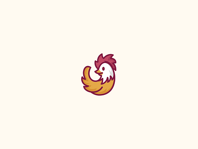 Rooster logo bird character fast food food logo logo for sale logotype minimalism nature rooster