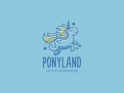 Ponyland character children horse kids logo logotype magic pony toy unicorn zoo